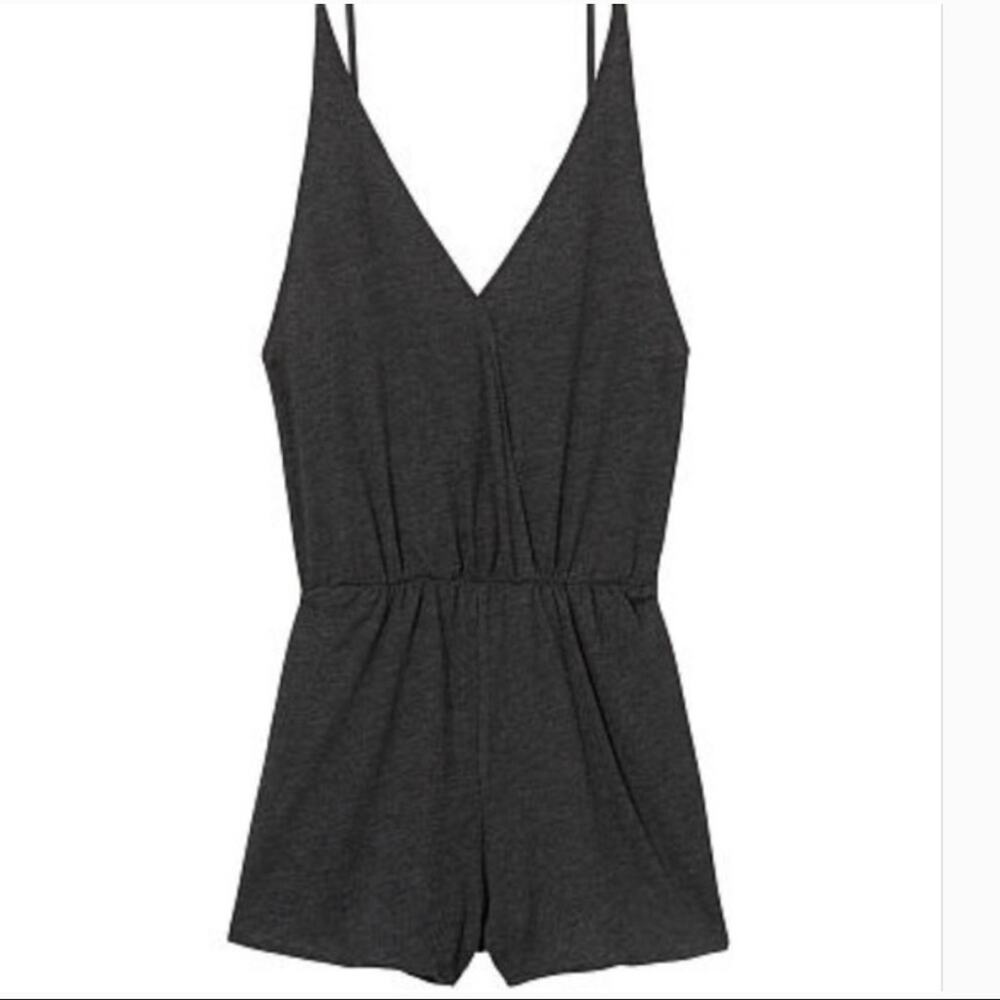 Pink Victoria’s Secret Crossover Romper Cover Up Pajama Charcoal Gray Small